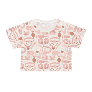 Blush Pink Kink Crop Tee Crop Top Restrained Grace   