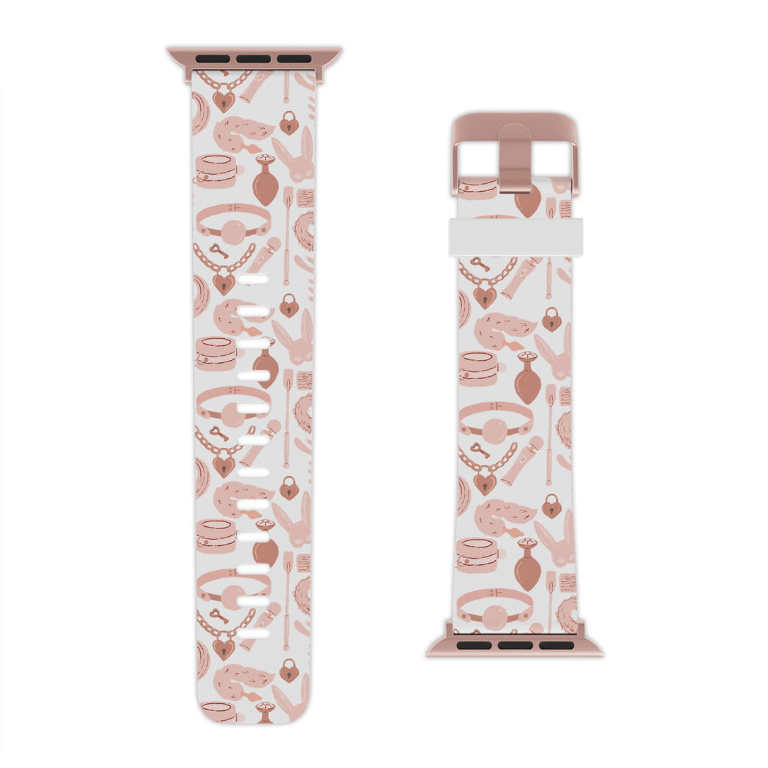 Blush Pink Kink Apple Watch Band Tech Accessories Restrained Grace 8'' × 0.75'' / 38 - 40 mm Rose Gold 
