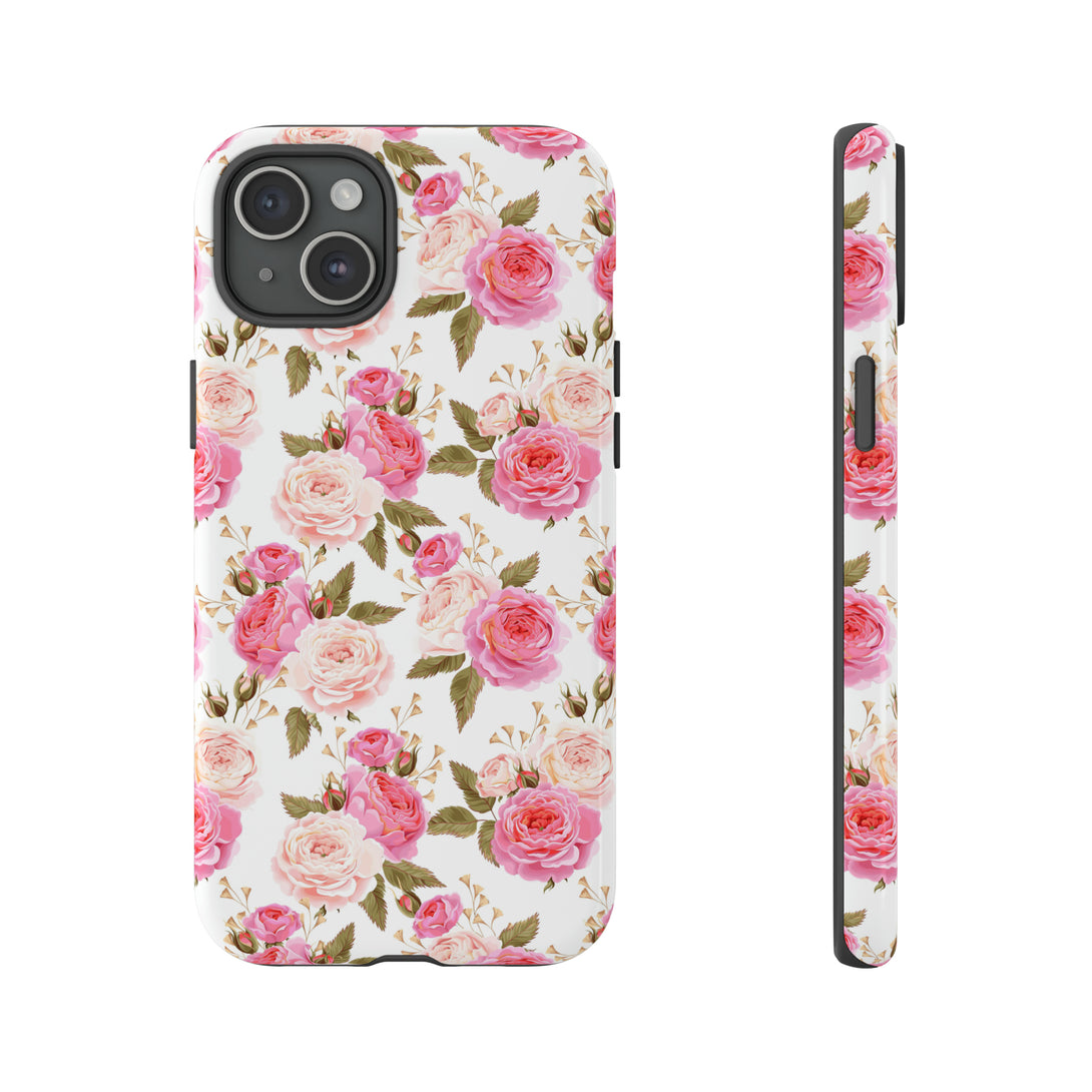 Cabbage Rose Floral Cottagecore Phone Case Phone Case Restrained Grace   