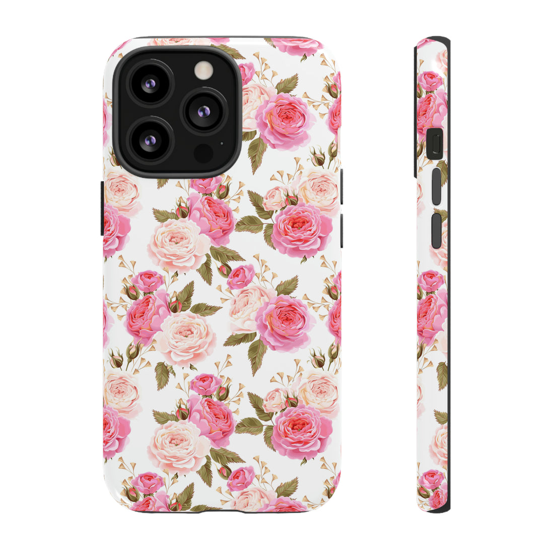 Cabbage Rose Floral Cottagecore Phone Case Phone Case Restrained Grace   