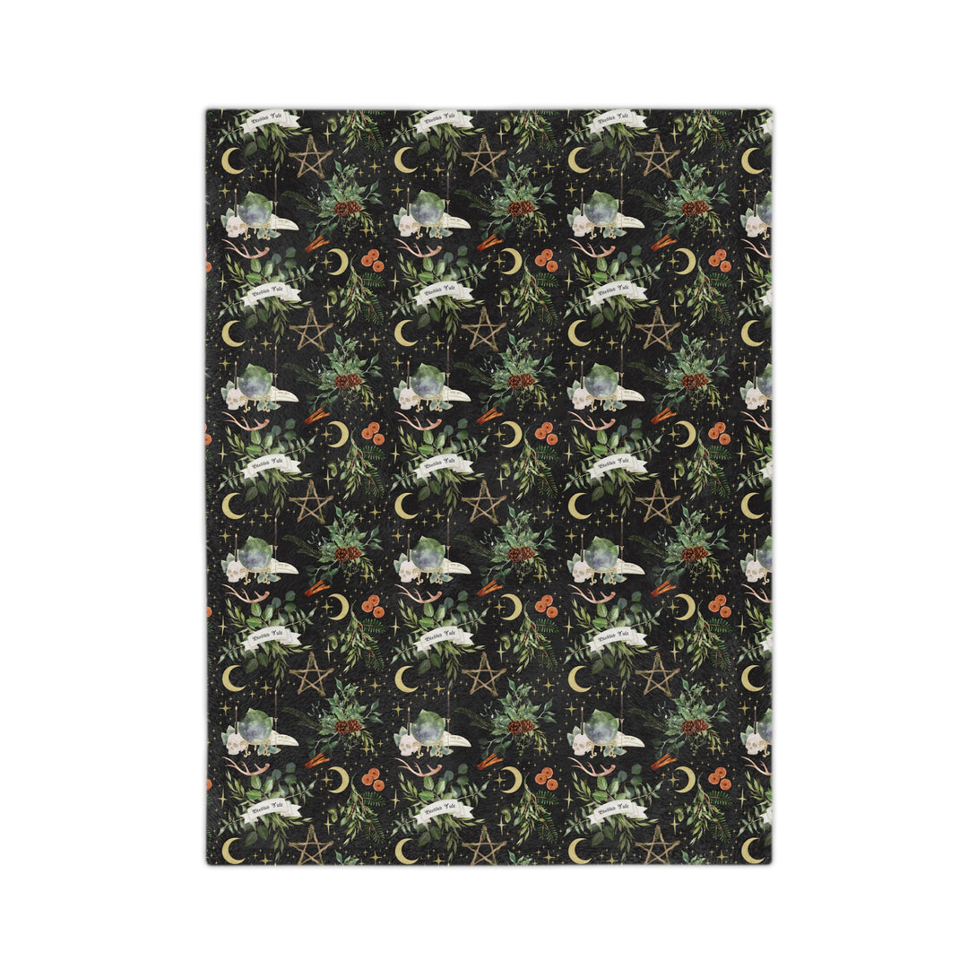 Blessed Yule Velveteen Minky Blanket Blanket Restrained Grace   