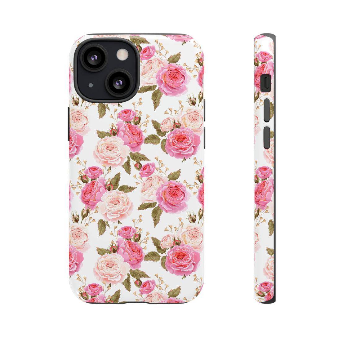 Cabbage Rose Floral Cottagecore Phone Case Phone Case Restrained Grace   