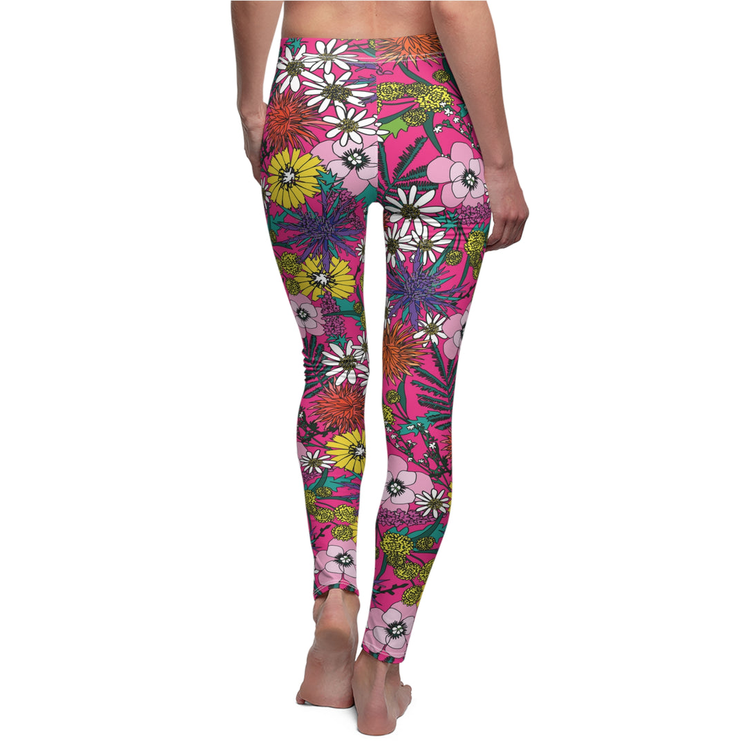 Vivid Vintage Floral Soft Touch Leggings Leggings Restrained Grace   