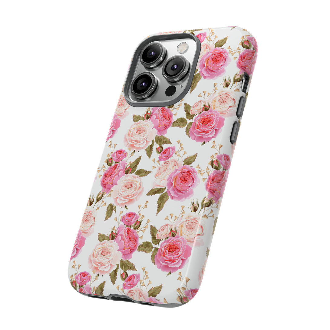 Cabbage Rose Floral Cottagecore Phone Case Phone Case Restrained Grace   