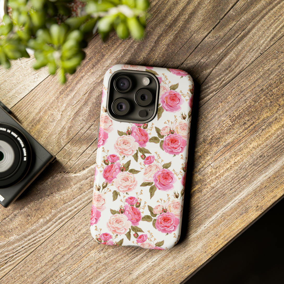 Cabbage Rose Floral Cottagecore Phone Case Phone Case Restrained Grace   