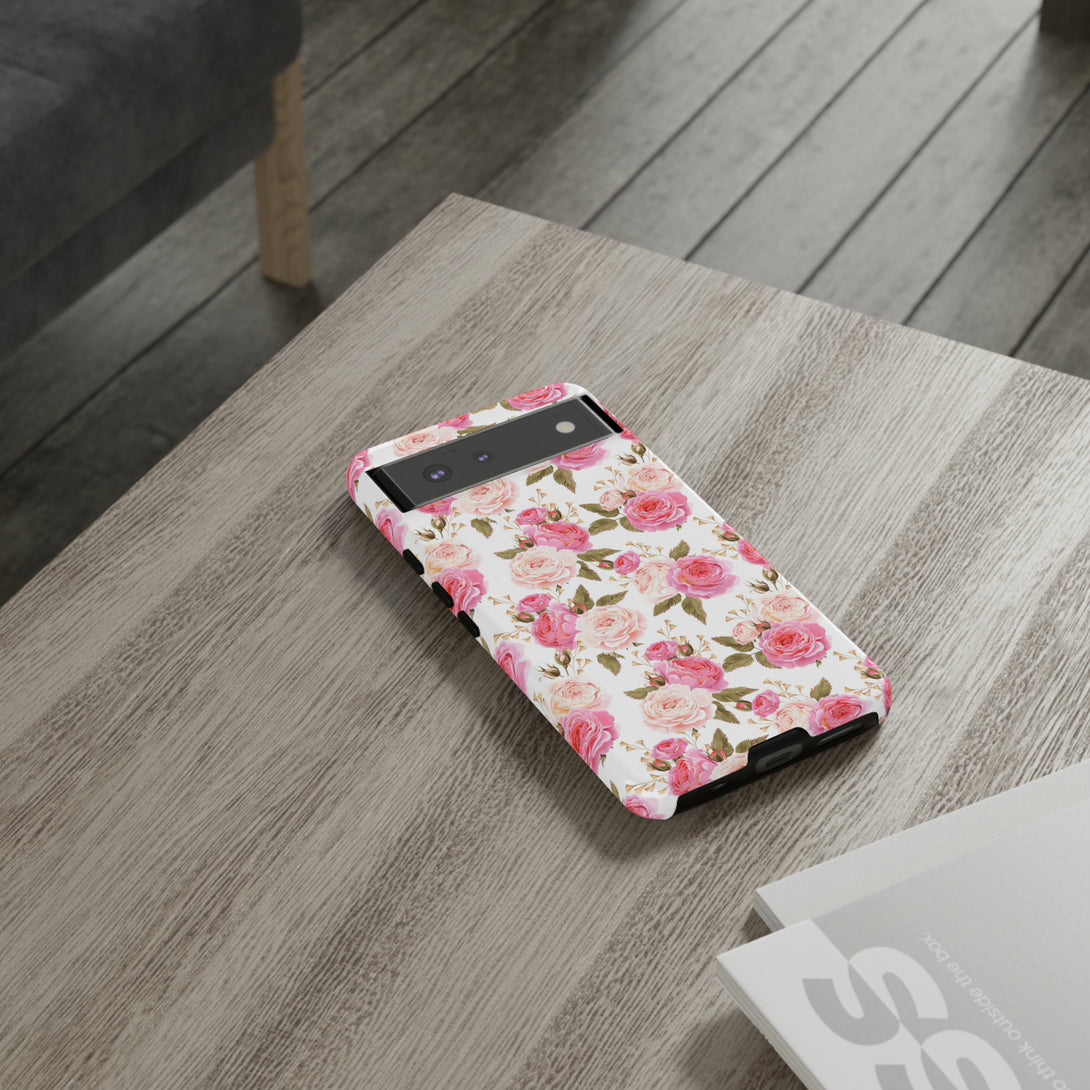 Cabbage Rose Floral Cottagecore Phone Case Phone Case Restrained Grace   