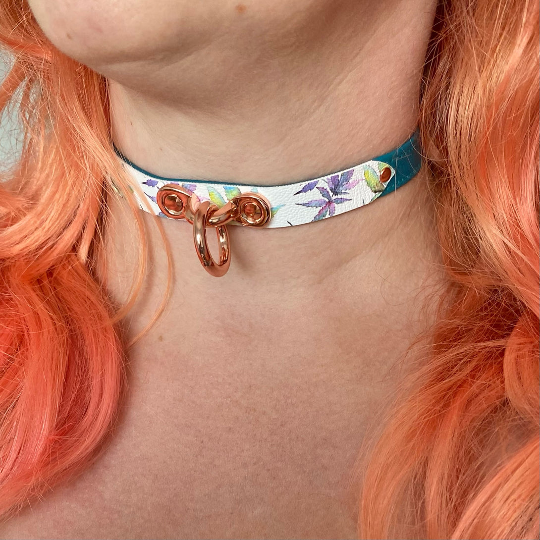 Watercolor Canna Print Petite Collar - Limited Edition Collar Restrained Grace   