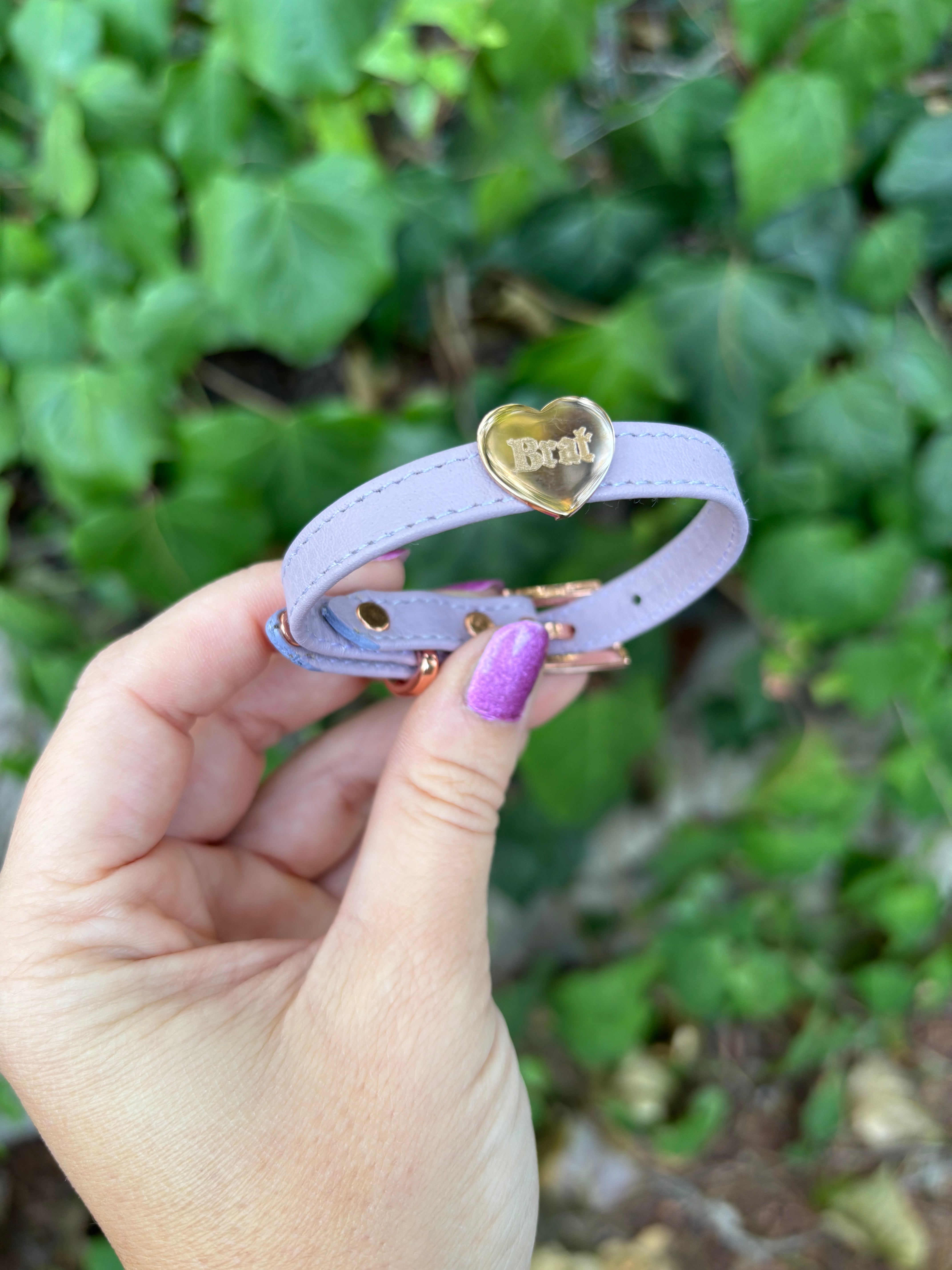 Sample Sale - Lavender and Rose Gold Brat Mini Cuff - 6”-7.5” Cuffs Restrained Grace