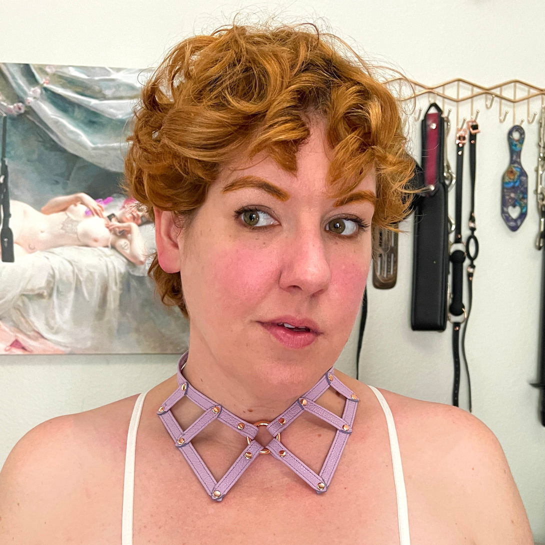 Custom Leather Peter Pan Collar - BDSM Day Collar Collar Restrained Grace   