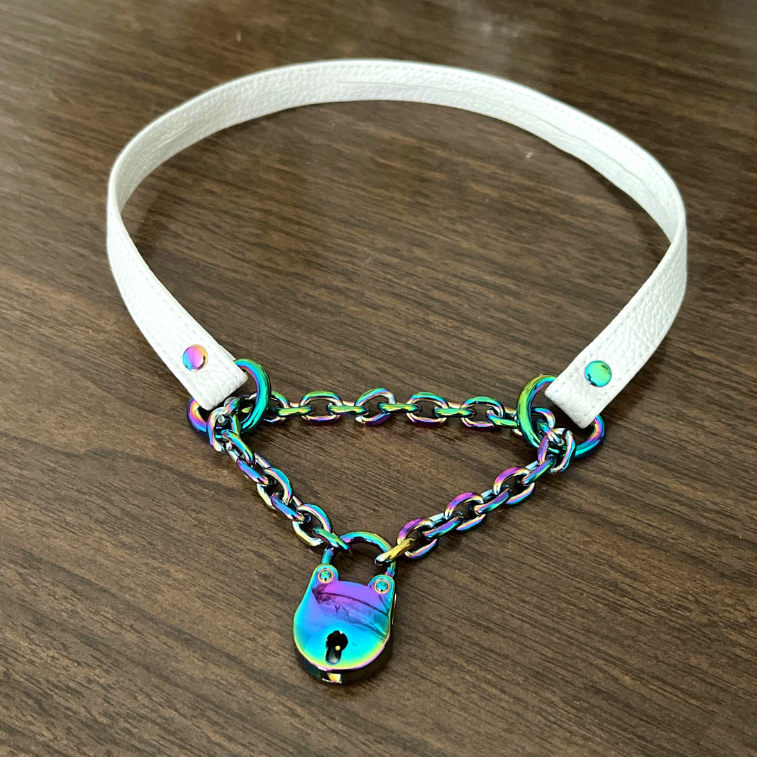 Rainbow Unicorn Locking Martingale Collar Collar Restrained Grace   