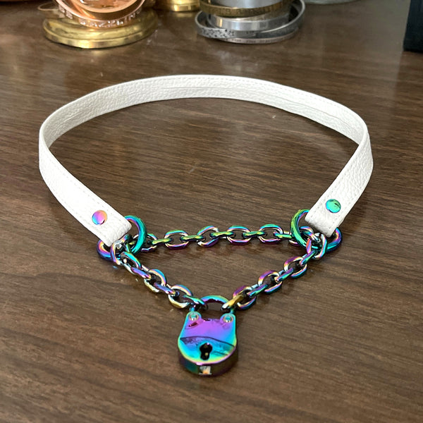 Rainbow Unicorn Locking Martingale Collar Collar Restrained Grace   