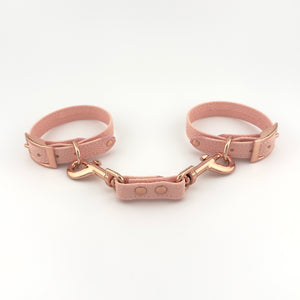 Peach Cutie Vegan Leather Double Snap Hook Bondage Strap Restrained Grace