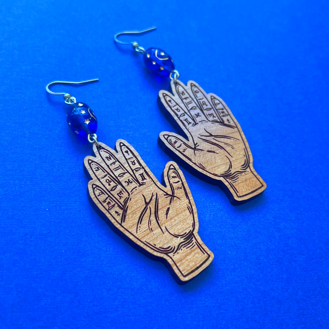 Whimsigothic Palmistry Earrings Earrings Restrained Grace   