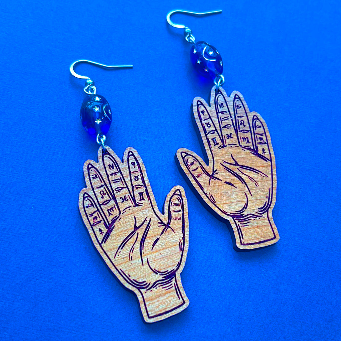 Whimsigothic Palmistry Earrings Earrings Restrained Grace   