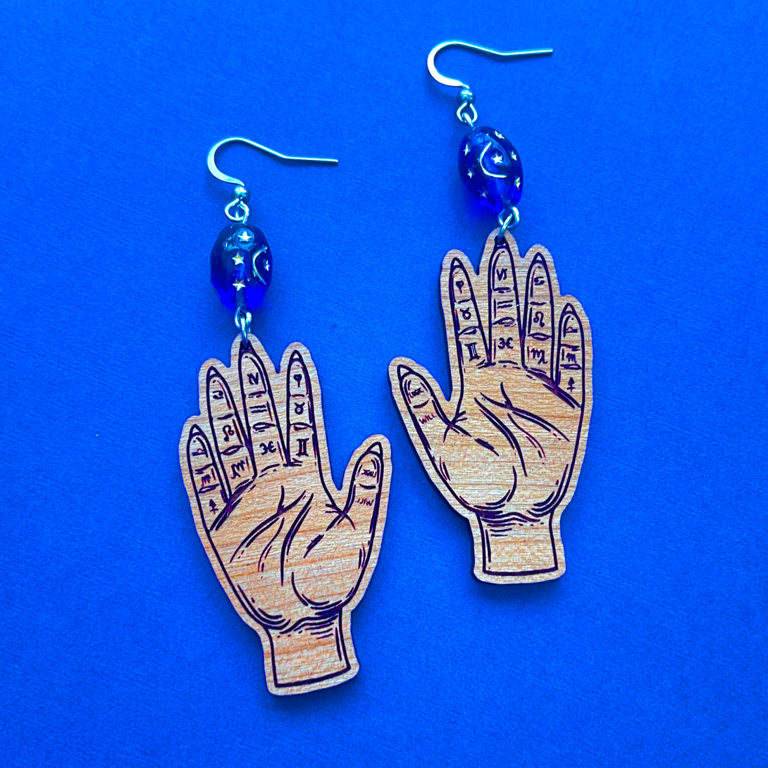 Whimsigothic Palmistry Earrings Earrings Restrained Grace   