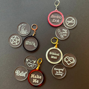 Kitten Convertible Collar Tag Insert Set Collar Tag Insert Restrained Grace   