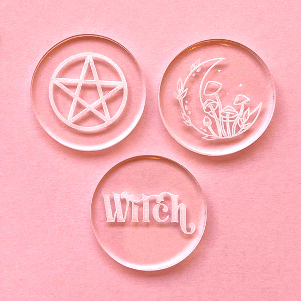 Witch Convertible BDSM Collar Tag Insert Set Collar Tag Insert Restrained Grace   