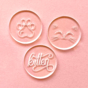 Kitten Convertible Collar Tag Insert Set Collar Tag Insert Restrained Grace   