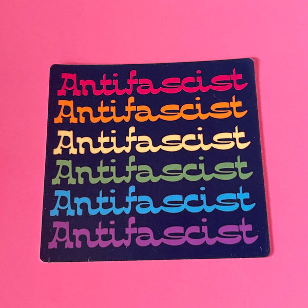 Colorfully Antifascist - Vinyl Sticker Sticker Restrained Grace   