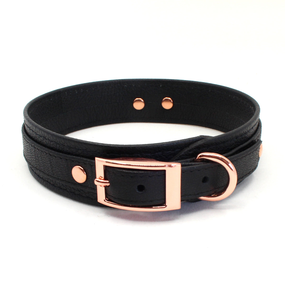 Design Your Own Deluxe Leather Bondage Collar Collar Restrained Grace   