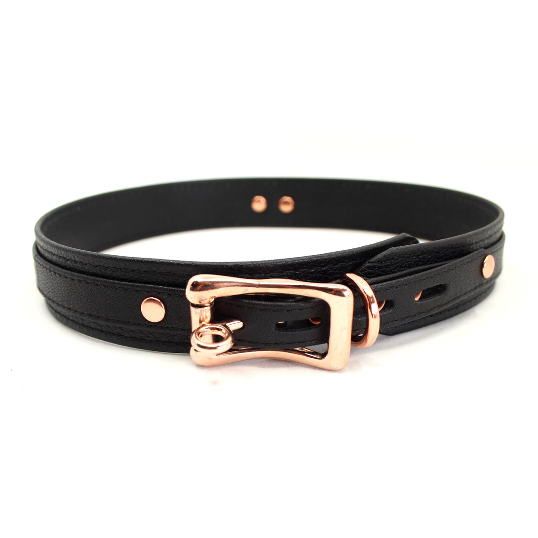 Design Your Own Deluxe Leather Bondage Collar Collar Restrained Grace   