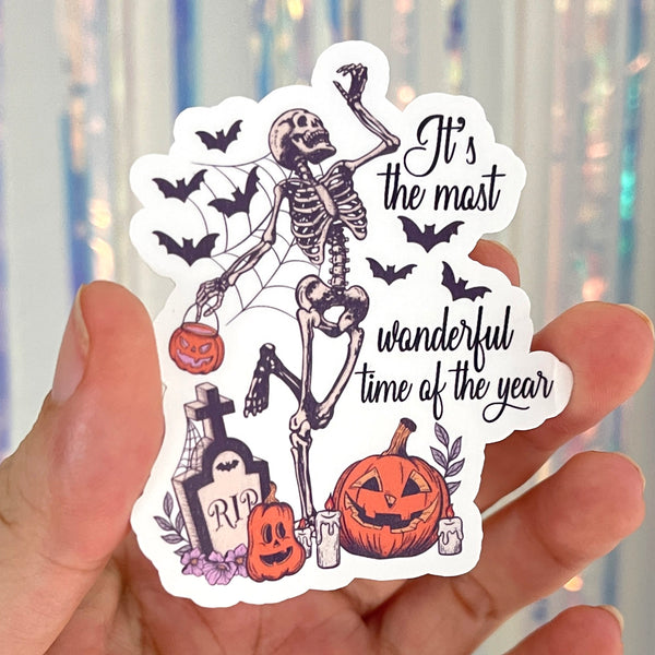 It's the Most Wonderful Time of the Year - Halloween Vinyl Sticker
