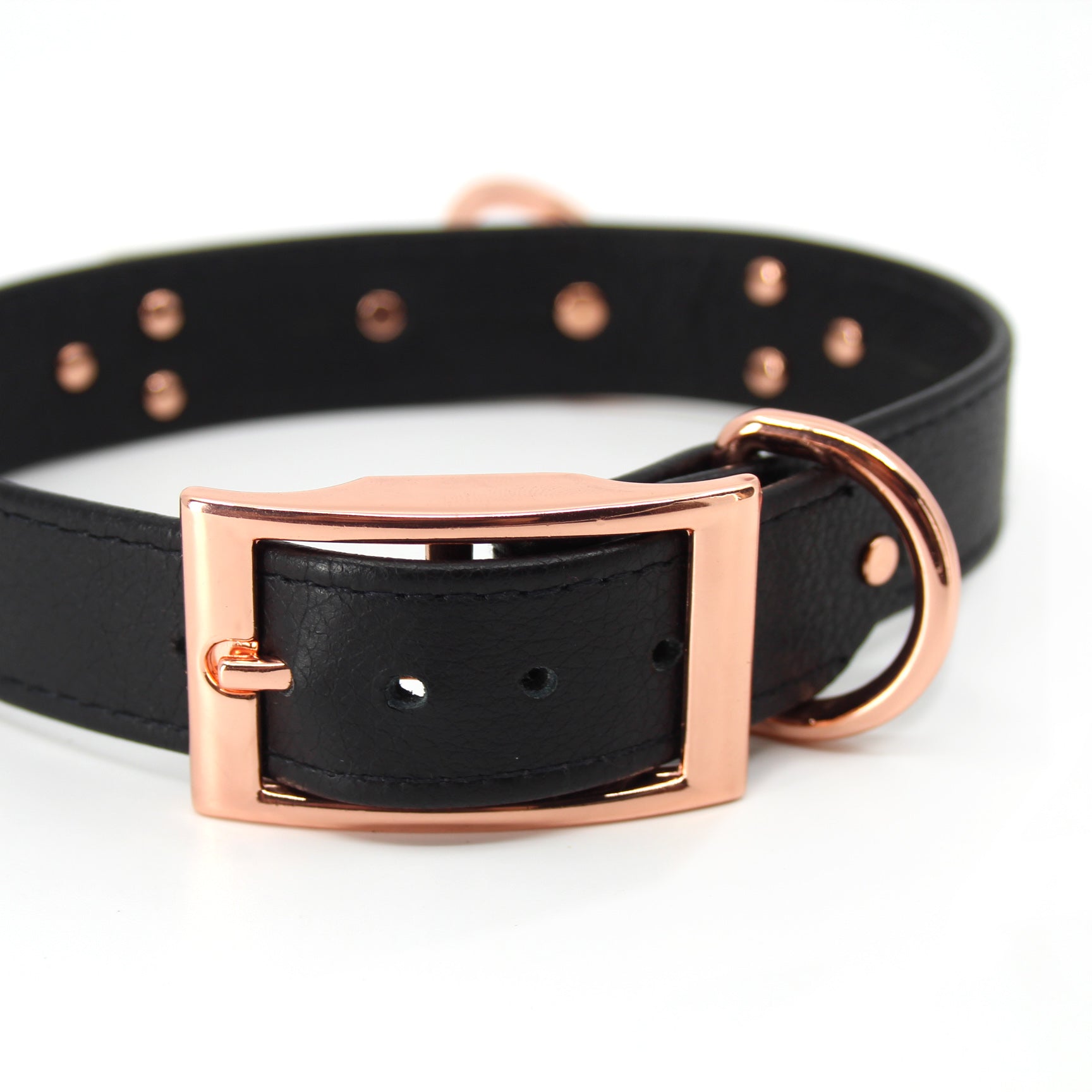 Retro Trick or Treat Classic Collar in Black and Rose Gold