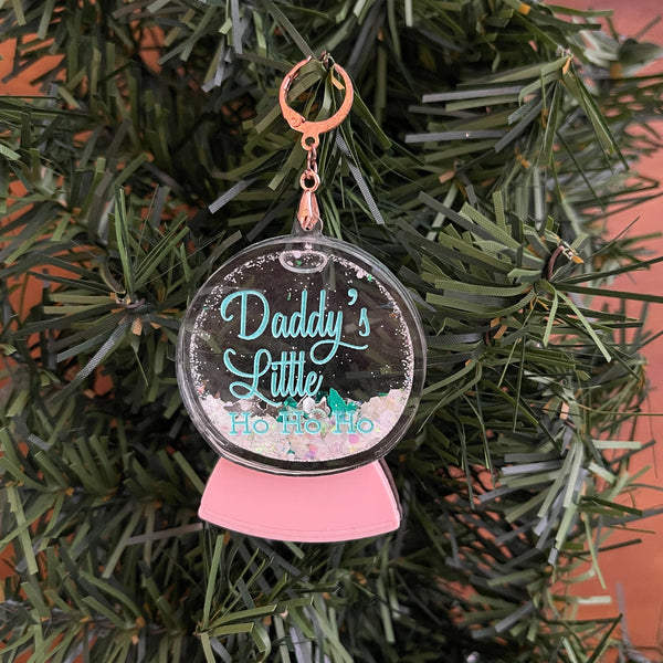 Personalized Snow Globe Shaker BDSM Collar Tag Collar Tag Restrained Grace   
