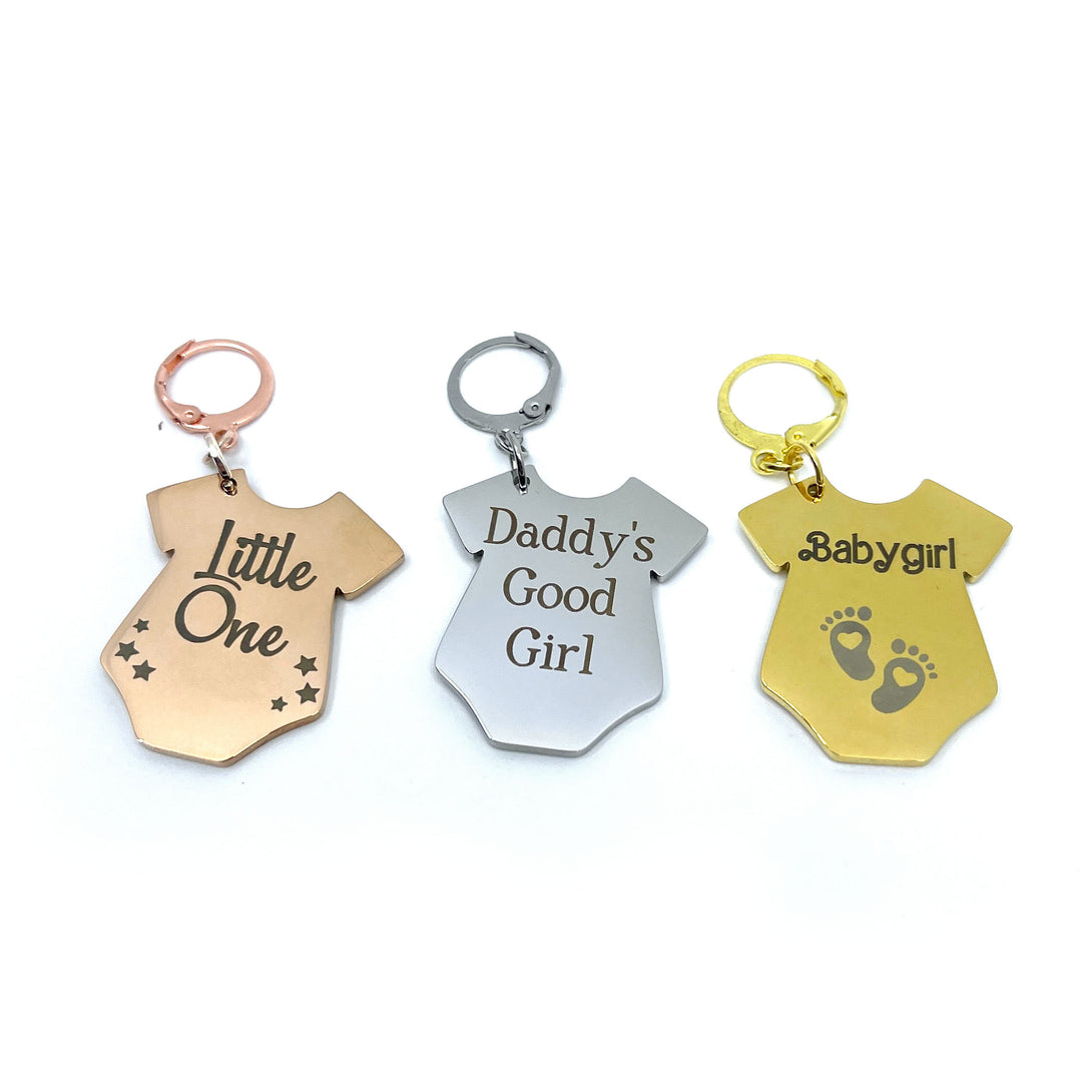 Design Your Own Steel Collar Tag - Onesie Collar Tag Restrained Grace   