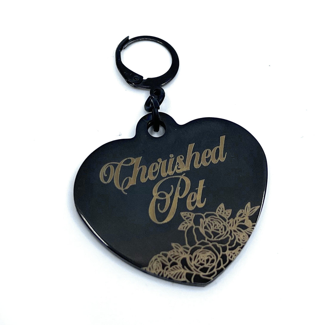 Design Your Own Steel Collar Tag - Large Heart Collar Tag Restrained Grace   