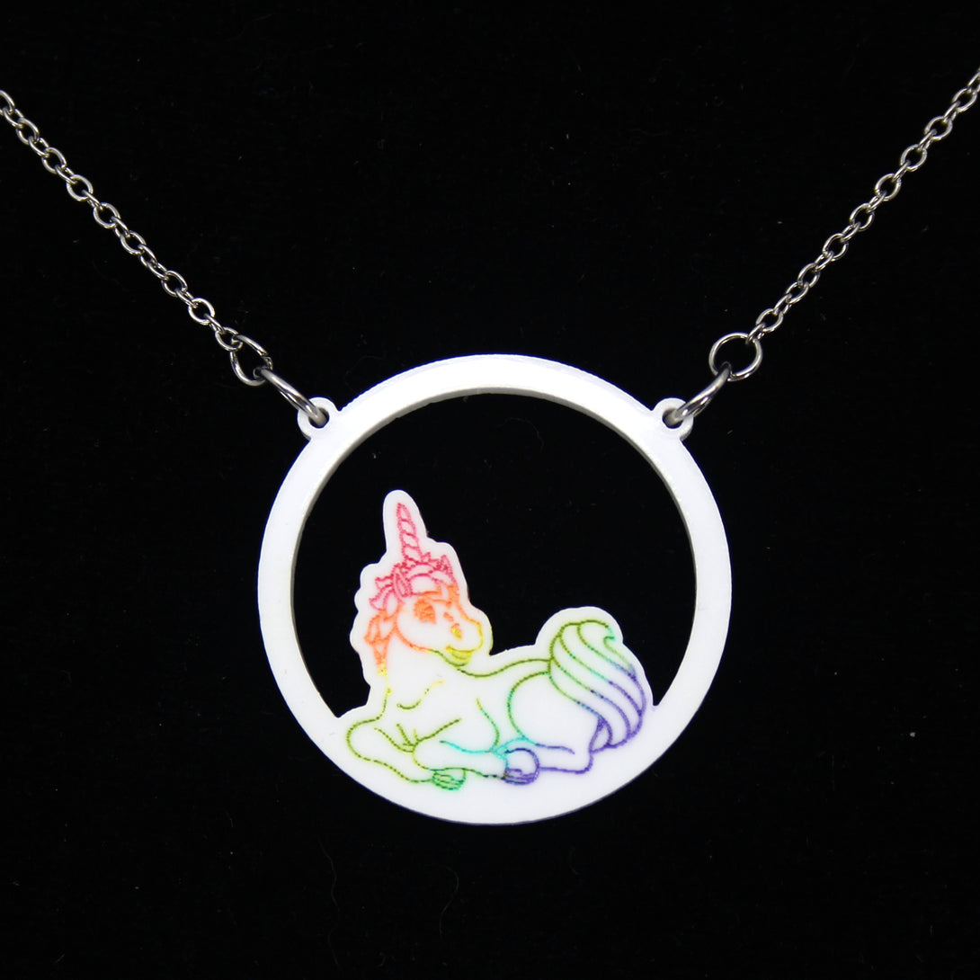 Rainbow Unicorn Ring of O Necklace Necklace Restrained Grace   