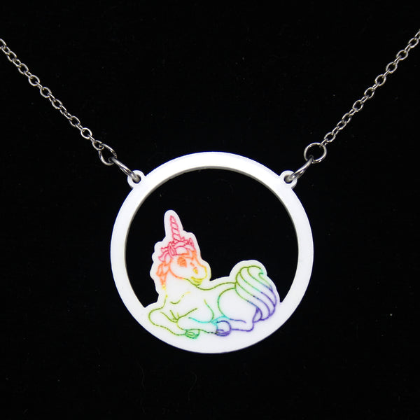 Rainbow Unicorn Ring of O Necklace Necklace Restrained Grace   