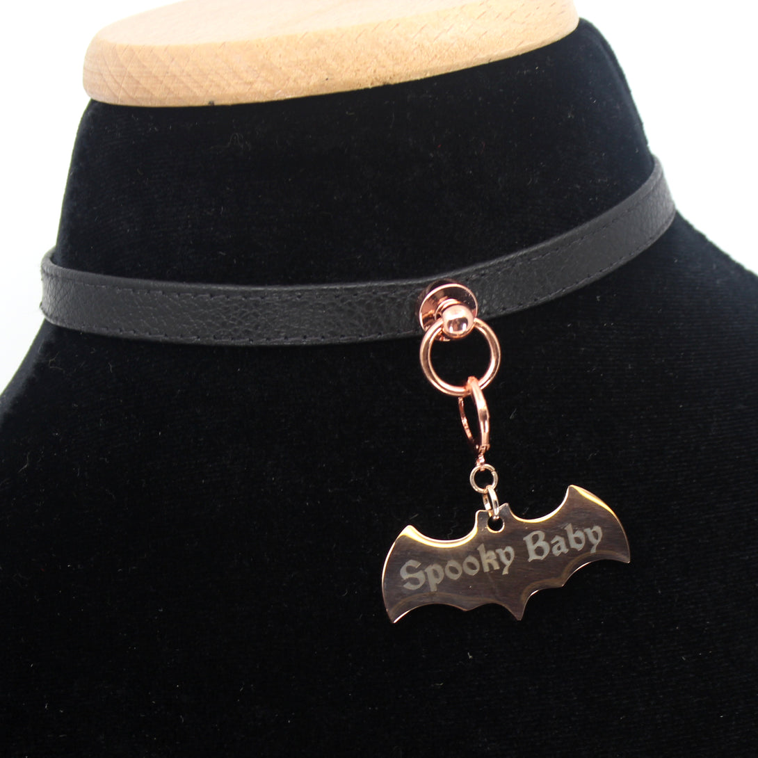 Design Your Own Steel Collar Tag - Bat Collar Tag Restrained Grace   