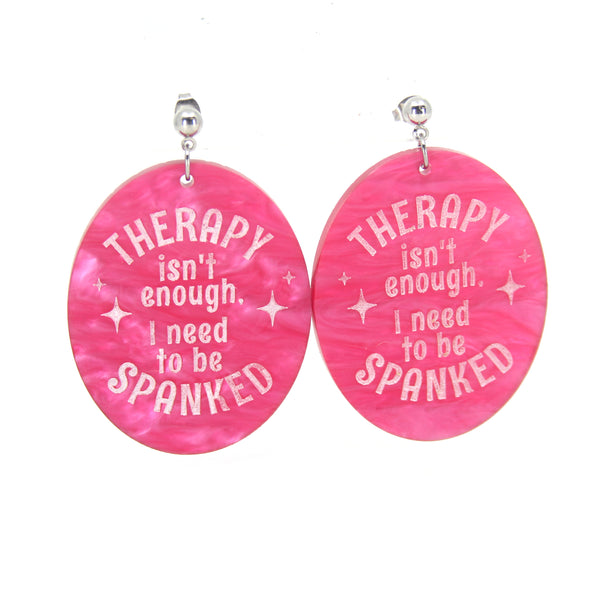 Therapy Isn't Enough, I Need to Be Spanked - Earrings Earrings Restrained Grace   
