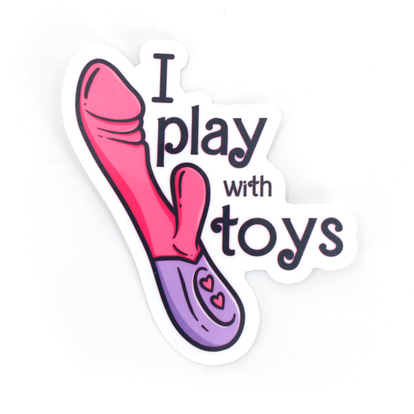 I Play With Toys Bimbo Doll Vibrator Sticker Sticker Restrained Grace   