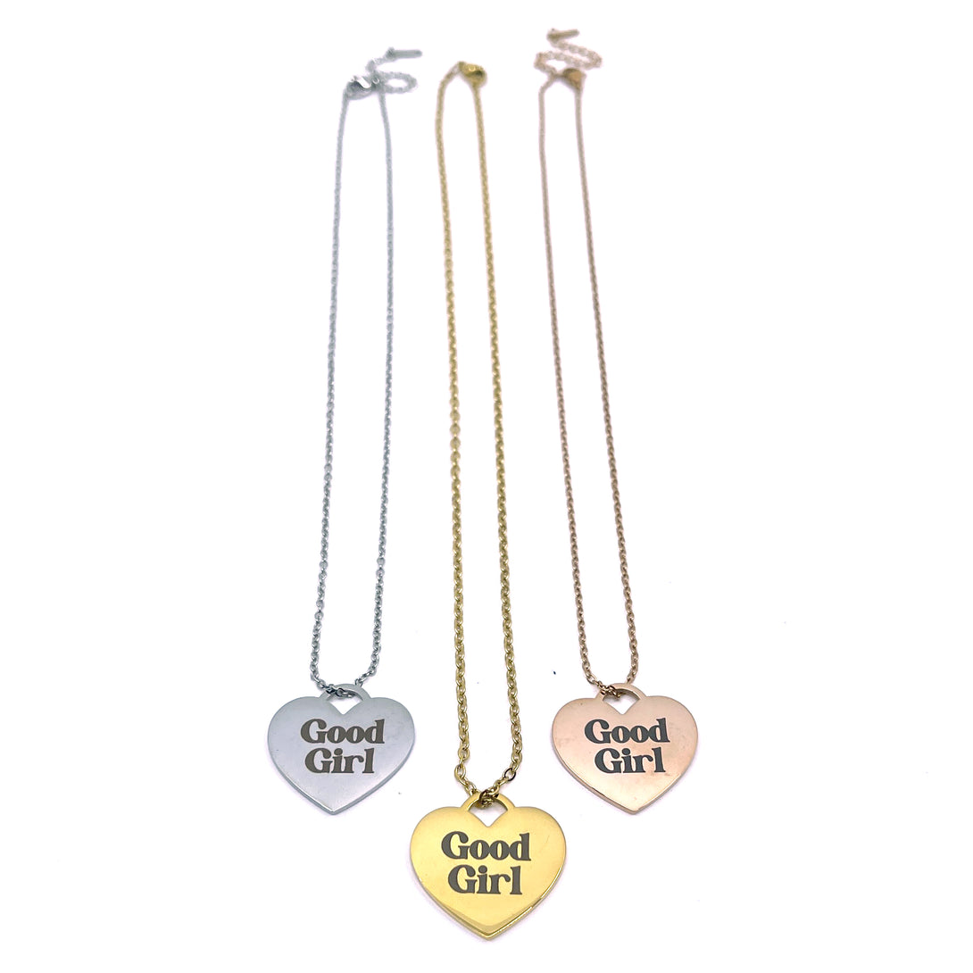 Good Girl Pendant Necklace - Discreet Day Collar Necklace Restrained Grace   