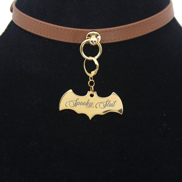 Design Your Own Steel Collar Tag - Bat Collar Tag Restrained Grace   
