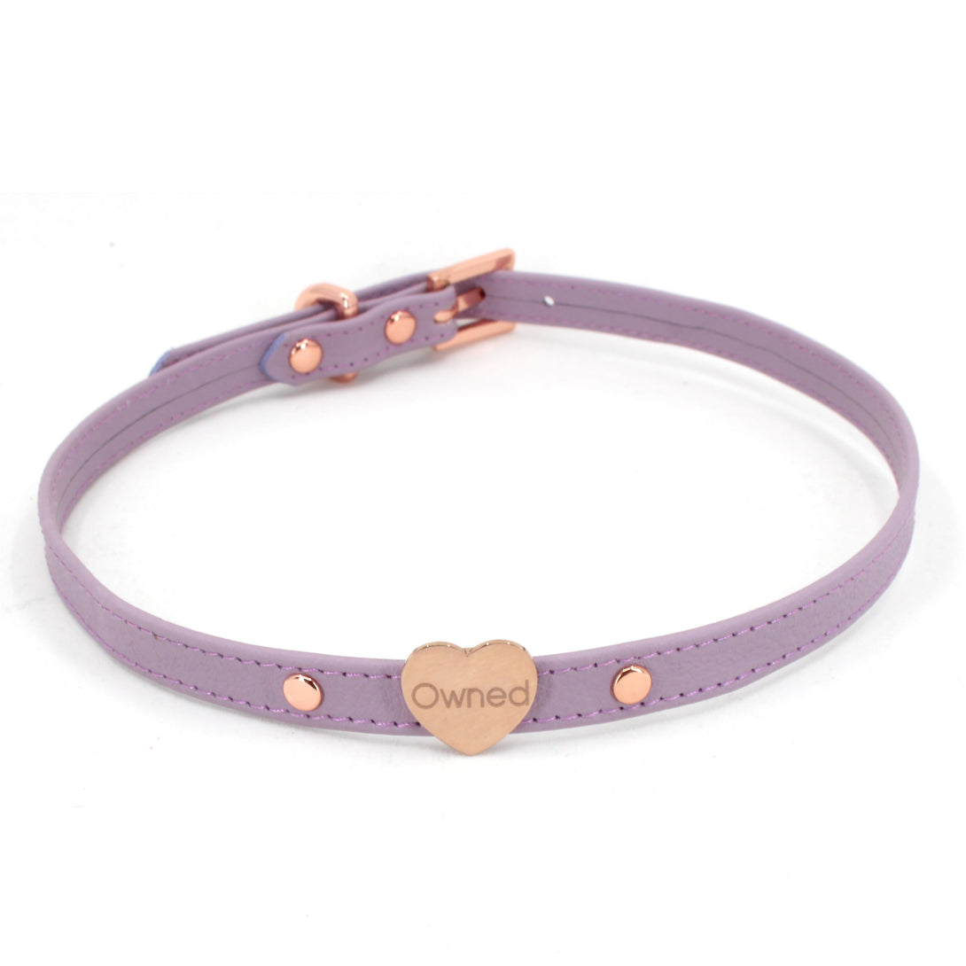 Custom Engraved Candy Heart Mini Collar - BDSM Day Collar Collar Restrained Grace   