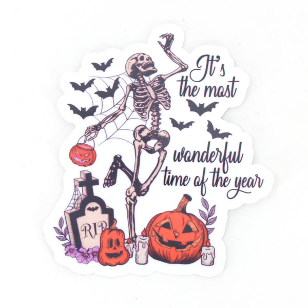 It's the Most Wonderful Time of the Year - Halloween Vinyl Sticker Sticker Restrained Grace   