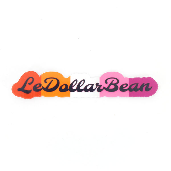 LeDollar Bean - Lesbian Pride Vinyl Sticker Sticker Restrained Grace   