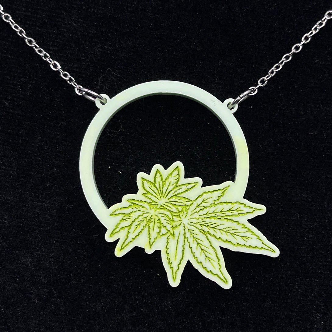 Cannabis Ring of O Necklace - Discreet Day Collar Necklace Restrained Grace   