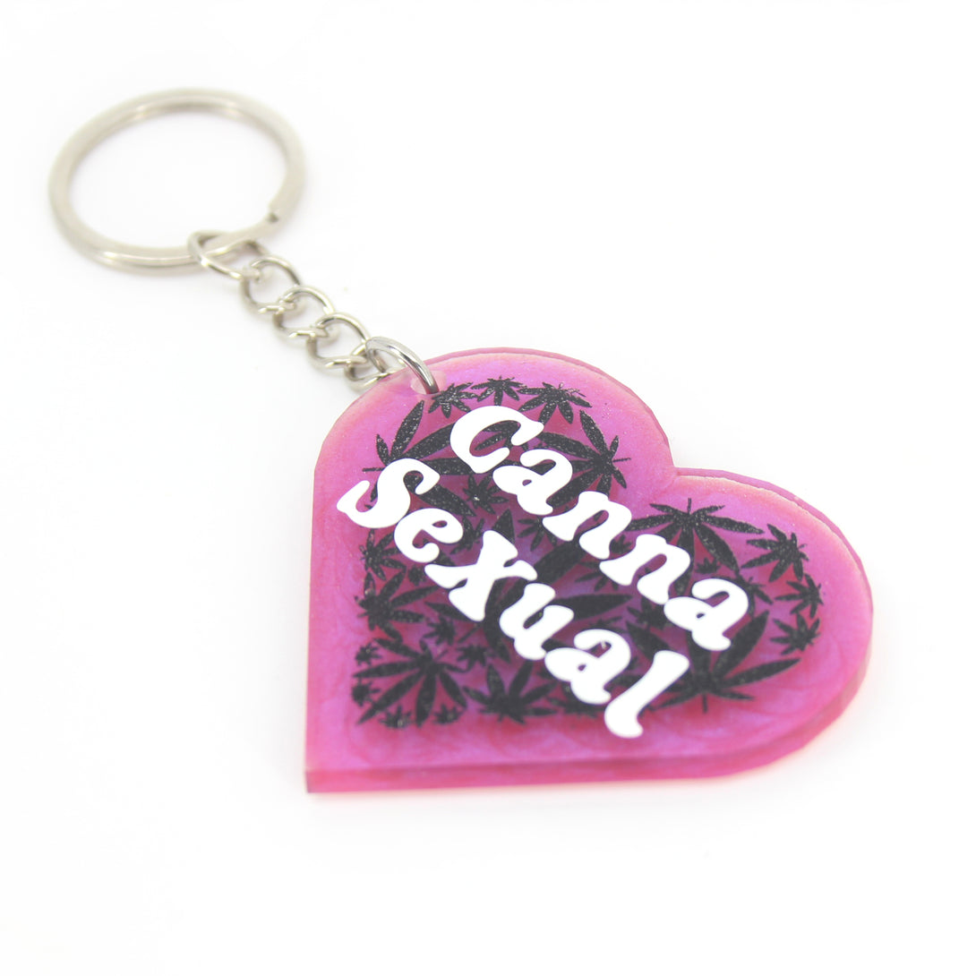 Canna Sexual 420 Heart Keychain Keychain Restrained Grace   
