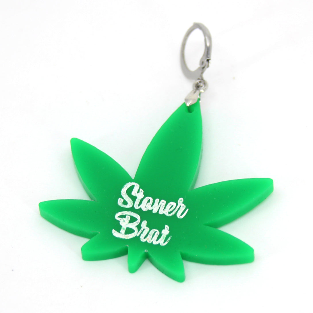 Design Your Own Acrylic Collar Tag - Weed Leaf Collar Tag Restrained Grace   