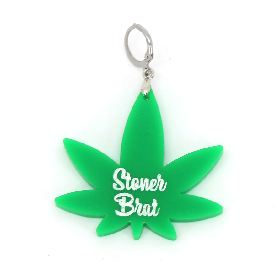 Design Your Own Acrylic Collar Tag - Weed Leaf Collar Tag Restrained Grace   