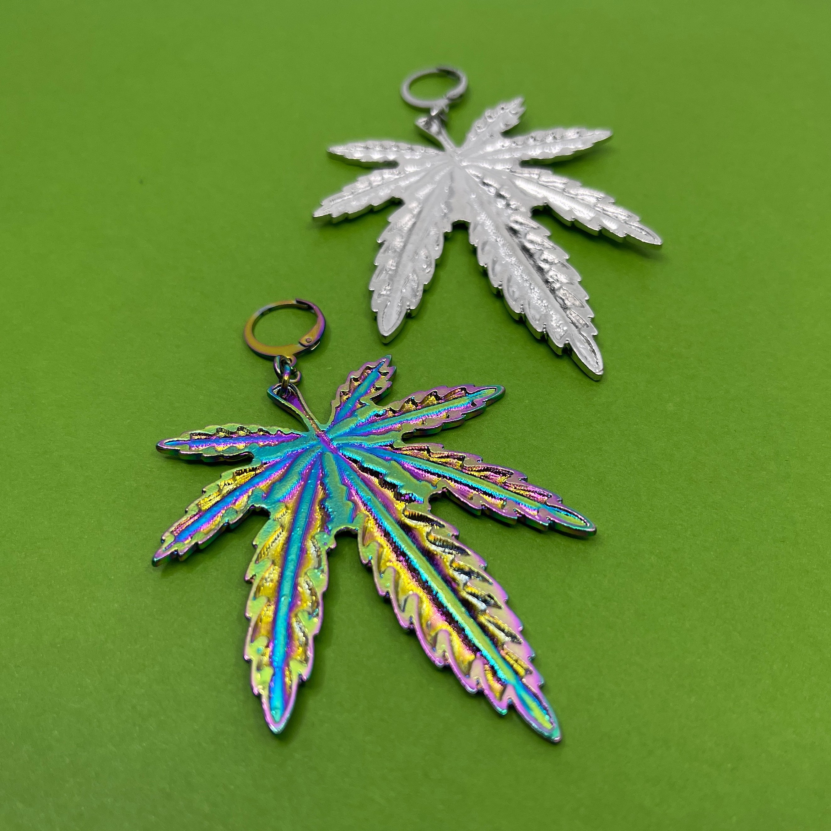 Puff Puff Pass XL Pot Leaf Collar Tag Collar Tag Restrained Grace   