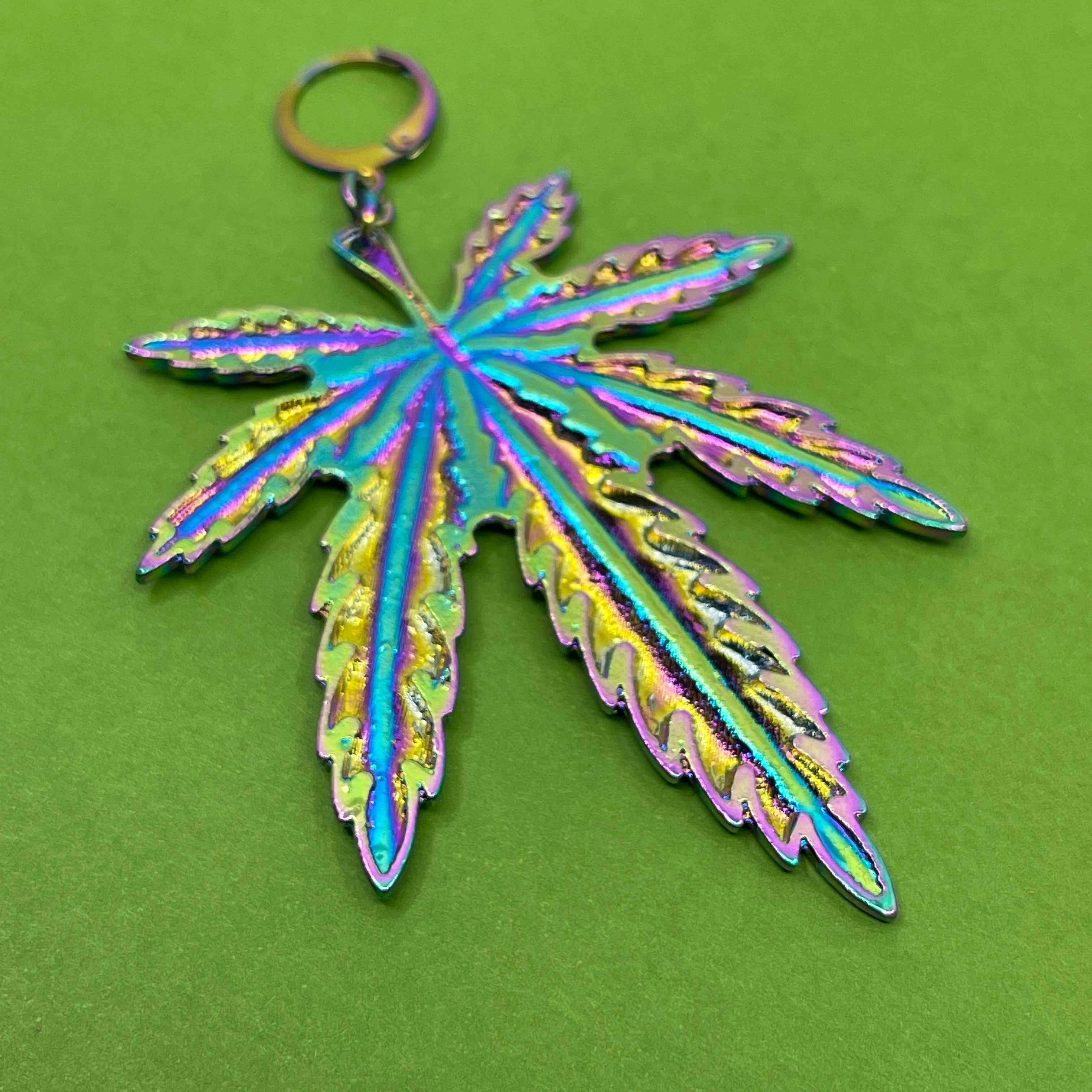 Puff Puff Pass XL Pot Leaf Collar Tag Collar Tag Restrained Grace   