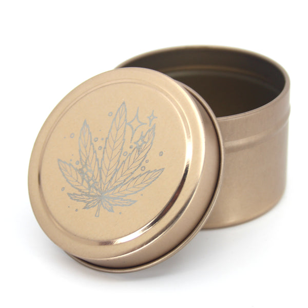 Magical Leaf 420 Tin Container Box Restrained Grace   