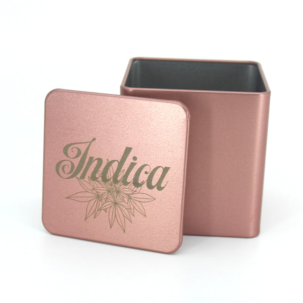 Rose Gold Canna Stash Tins Box Restrained Grace   