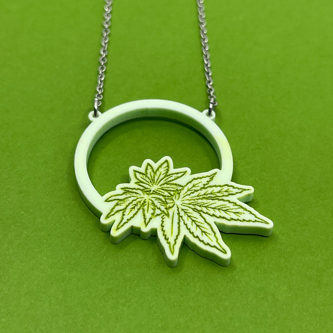 Cannabis Ring of O Necklace - Discreet Day Collar Necklace Restrained Grace   