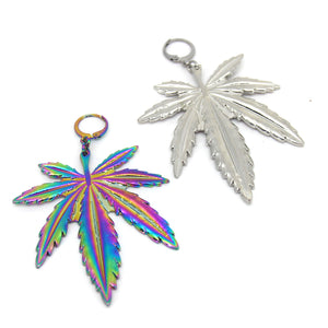 Puff Puff Pass XL Pot Leaf Collar Tag Collar Tag Restrained Grace   